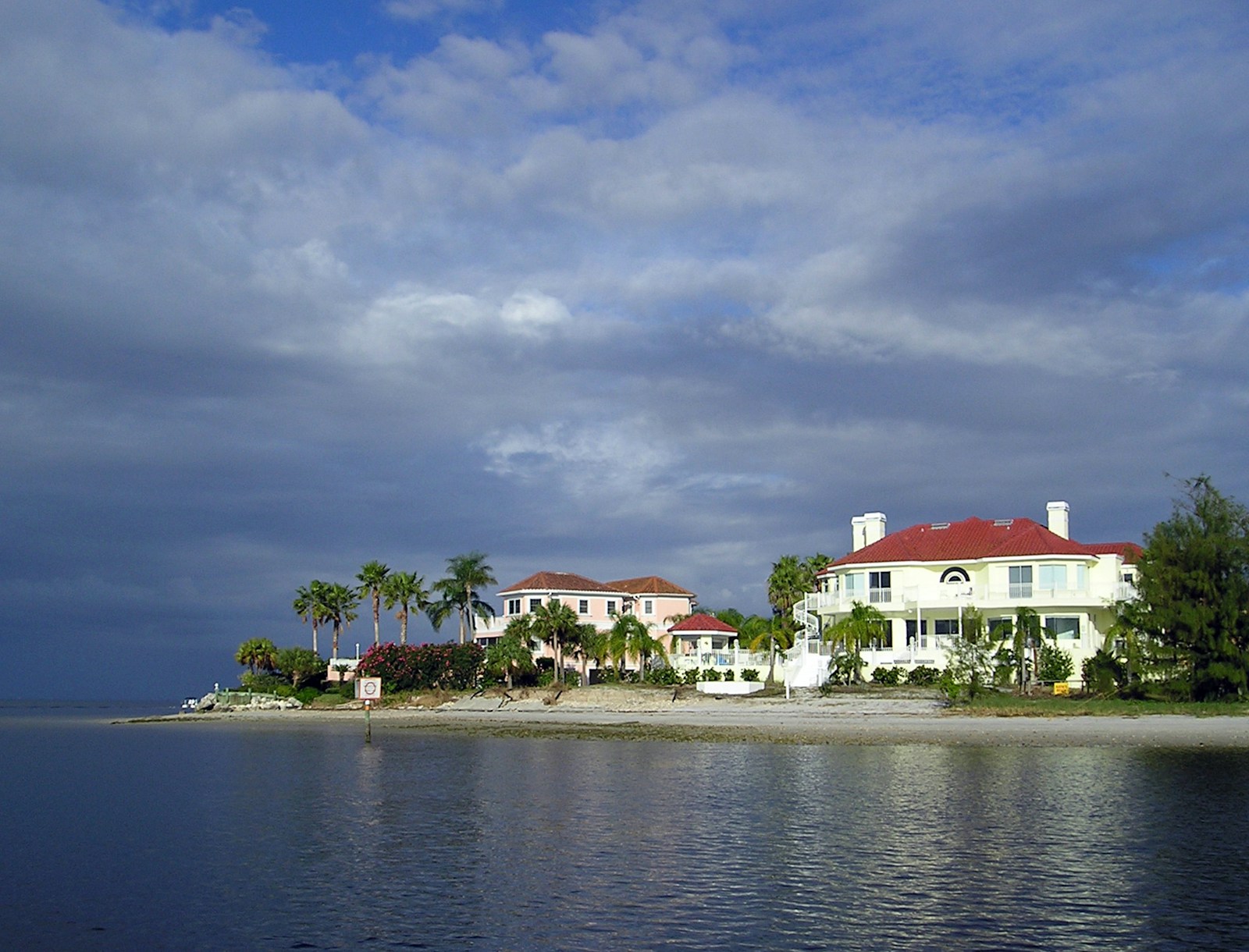 Palm-lined waterfront homes in Apollo Beach, Florida
